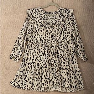 Zara animal print mini dress